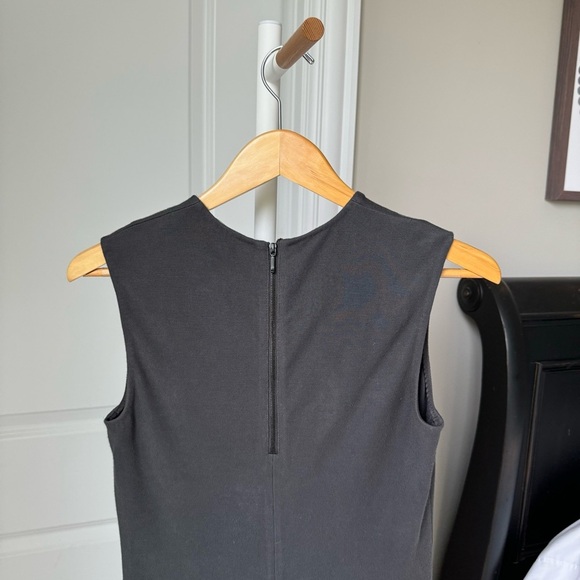 Vince Charcoal Grey Sleeveless Midi Sheath Dress - Picture 8 of 9